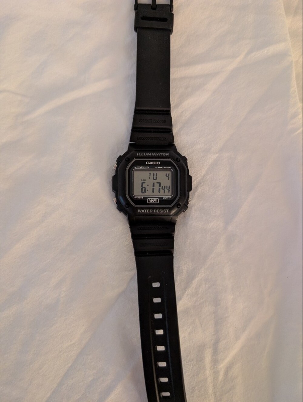 Casio Water Resistant Black Digital Watch